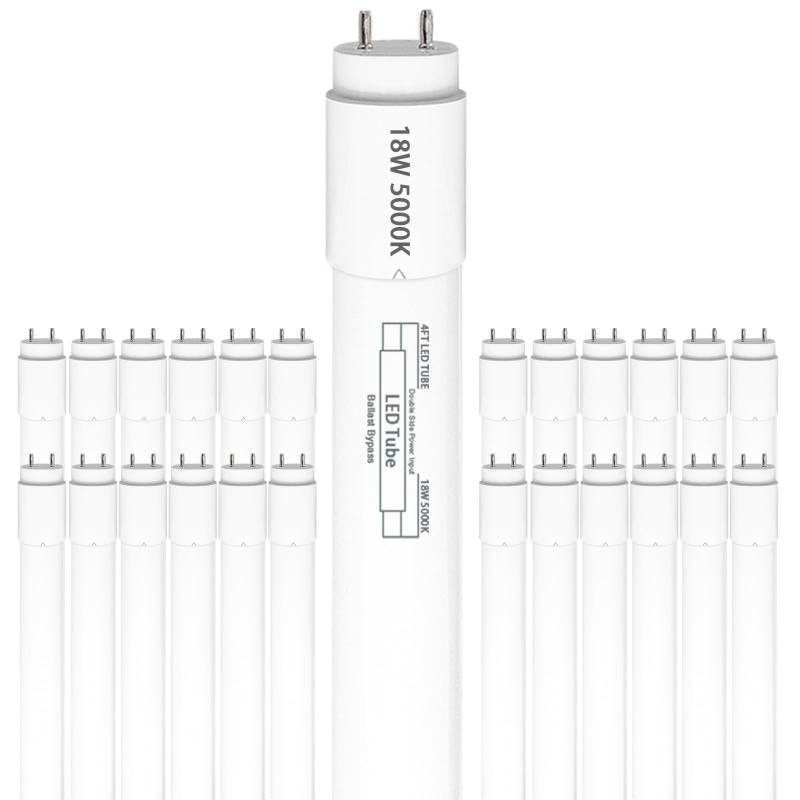lot 1187 image: Konideke 25 Pack, T8 Led Bulbs 4 Foot 18W, Type B Ballast Bypass, 48 inch Led Bulbs Replacement for F32T8, F20T10, F40T12 Fluorescent Tubes Light Bulb, Dual Ended Power Input, 5000K 2300lm - Retail $100