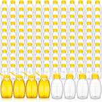 Tioncy 120 Pcs Clear Plastic Honey Bottles 16 Oz Honey Jars with Lids Honey Bottle Containers Empty Honey Bear Bottle Squeeze Honey Bottle for Easy Storing and Dispensing - Retail: $119