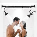Tandem Shower Heads, Double Shower Head for Couples, Dual Shower Head System for Two People, High Pressure and Adjustable Double Shower Heads (Black) - Retail: $170
