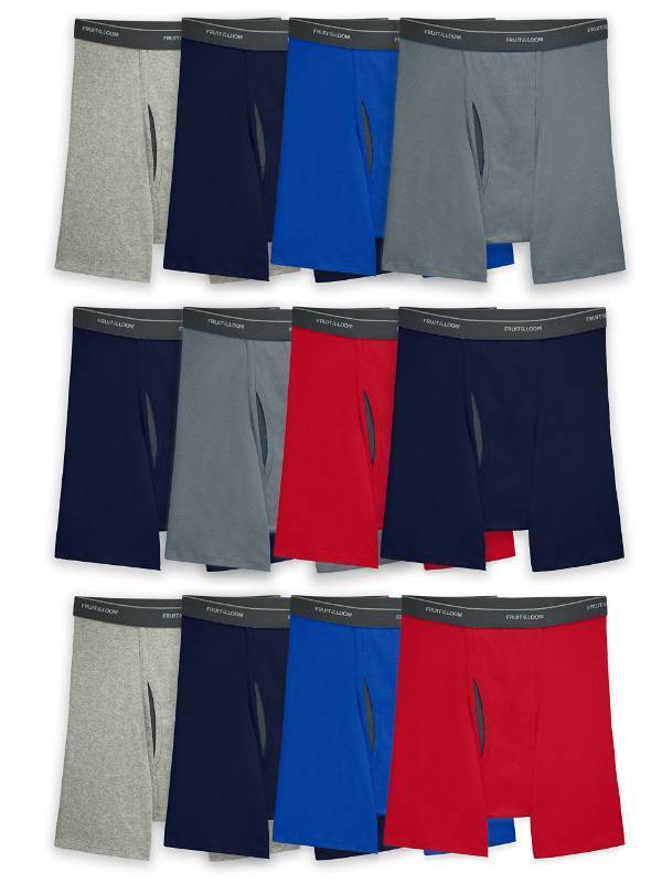 lot 2189 image: Fruit of The Loom Mens Coolzone Boxer Briefs (Assorted Colors), 12 Pack - Assorted Colors, Large - Retail $30