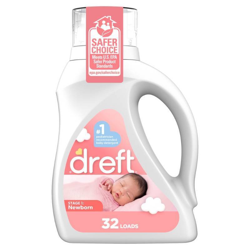 lot 2169 image: Dreft Original Stage 1 Newborn Hypoallergenic HE Liquid Laundry Detergent for Sensitive Skin, Dermatologist Tested&nbsp