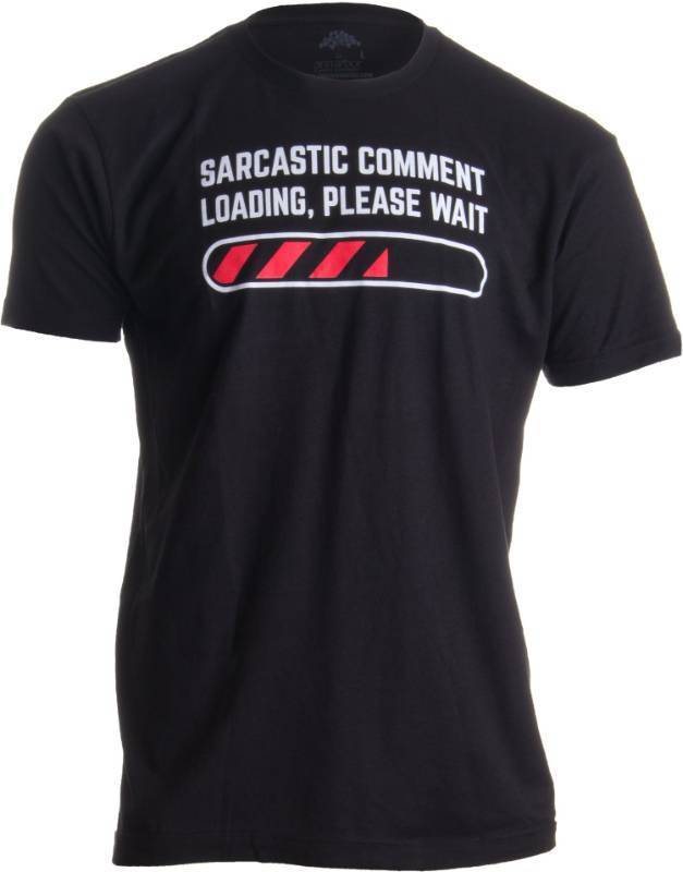 lot 2177 image: Ann Arbor T-shirt Co. Sarcastic Comment Loading Please Wait Funny Sarcasm Humor for Men Women T-Shirt-(Adult,XL) Black&nbsp&nbsp