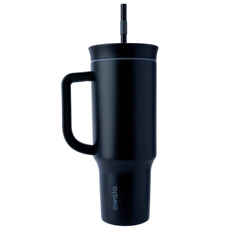 lot 2009 image: Owala 40oz Stainless Steel Straw Tumbler - Panther Paw - Retail $35