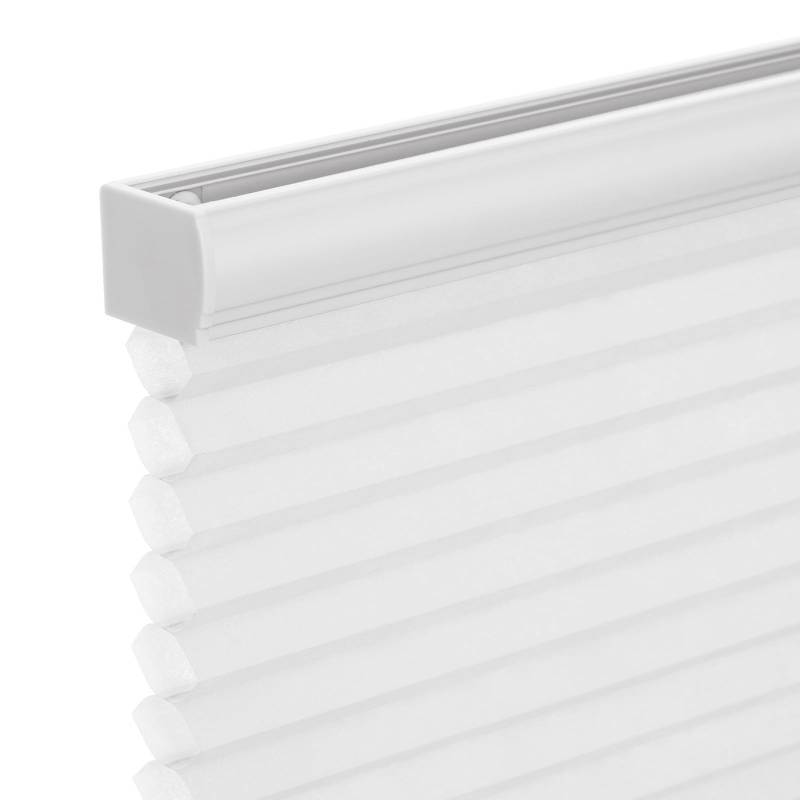 lot 2029 image: Changshade Cordless Cellular Shades, Light Filtering Honeycomb Shades for Windows, Pull Down Pleated Blinds, Easy to Install for Indoor Windows and French Doors,30 W x 64 H, White - Retail $147
