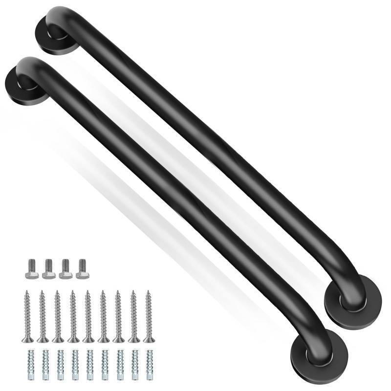 lot 2005 image: Shower Grab Bars, 2 Pack 24 Inch Heavy Duty Non-Slip Bathroom Grab Bars, 1.25 Diameter Bathroom Safety Handle for Elderly, Handicap Assist Grab Bar for BathtubShowerToilet - Retail $45