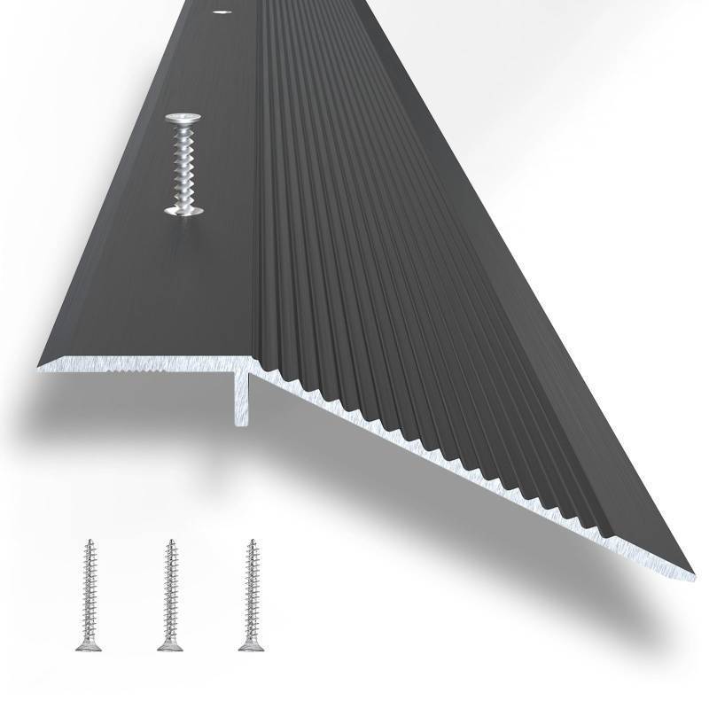 lot 2036 image: NEICAGNE Floor Transition Strip, Aluminum Transition Strips for Doorway Door Threshold Strip Carpet Transition Strip Threshold Ramps for Doorways with 3M Adhesive Backing and Screws - Retail $33