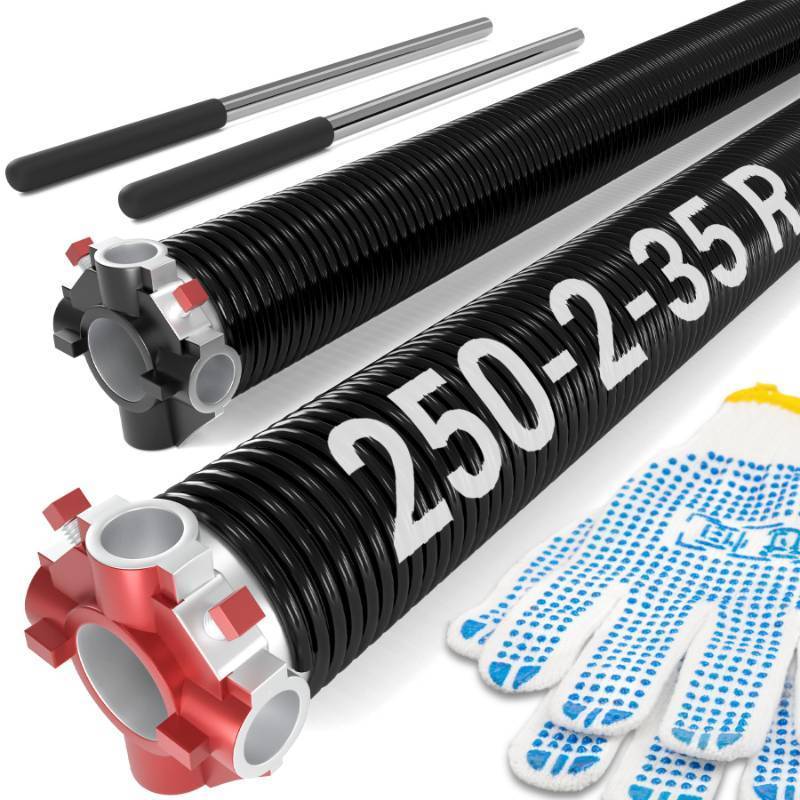 lot 2019 image: Toriexon Garage Door Spring 0.250 x 2 x 35 (Pair), 18000 Cycles Garage Spring Door Replacement, Heavy-Duty & Long-Lasting Garage Door Torsion Spring - Retail $94