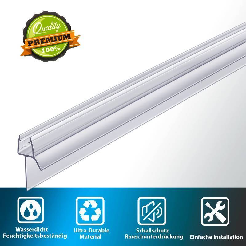 lot 2057 image: Butecare Frameless Shower Door Bottom Seal with Long Sweep for Glass Doors Stop Shower Leaks and Create a Water Barrier (316 x 36) - Retail $24
