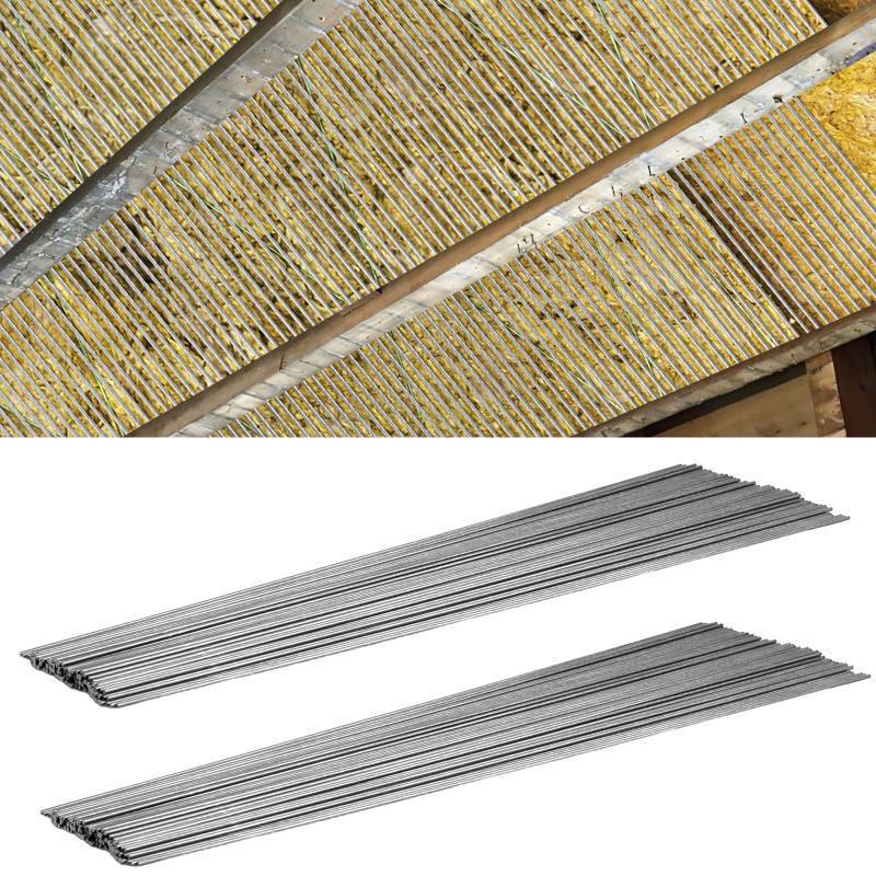 lot 2183 image: 200 Pcs Insulated Support Rods - 24 Inch Steel Insulation Holders for Ceiling & Attic - Retail $32