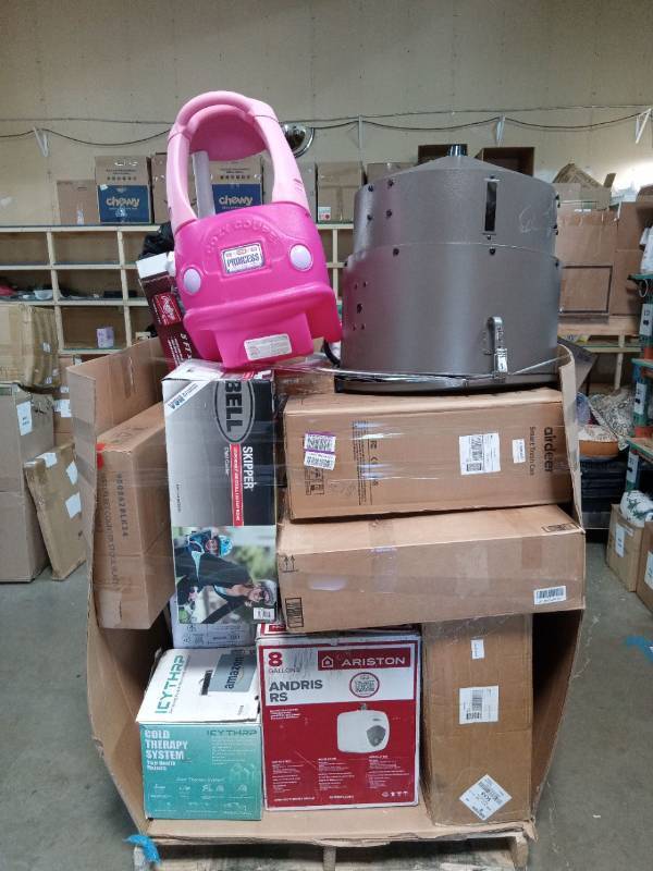 lot 2195 image: Pallet of Misc Items - SOME NEW - SOME PRE OWNED - SOME FOR PARTS&nbsp