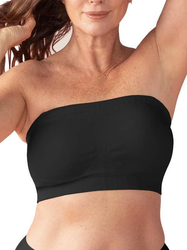 lot 2156 image: SHAPERMINT Strapless Bra, Wireless Non-Slip Bandeau, Convertible Straps, Molded Strapless Bras for Women BLACK 3XL&nbsp