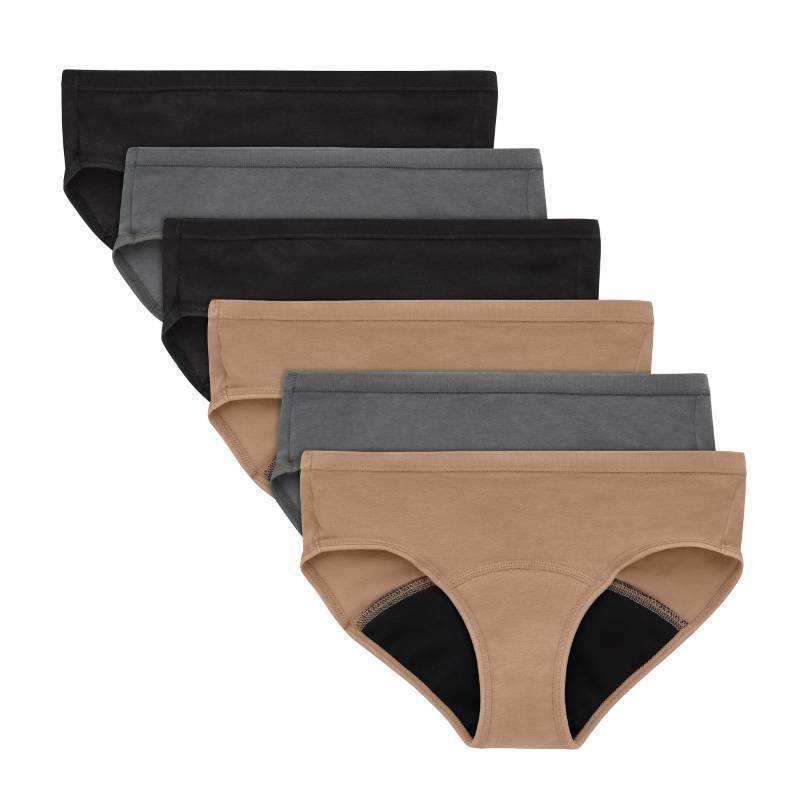 lot 2011 image: Hanes Girls Hipster Period Underwear, Comfort, Period Panties, Moderate Protection, 6-Pack size 16 - Retail $20