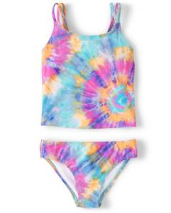 lot 4460 image: The Childrens Place Girls Sleeveless Swimsuit Tankini Set, Time for Teal, 16 US - Retail $18
