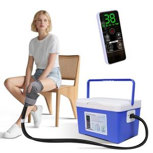 lot 4461 image: Cold Therapy Machine, Built-in 3000mAh Battery, Cold Therapy for Knee Replacement, Ice Machine for Knee After Surgery, Cryotherapy Systems Suitable for Home use, - Retail $139