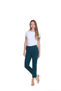 lot 4493 image: Pull On Five-Pocket Fringe Hem Crop Pant, Med Grey Denim, 12 - Retail $13