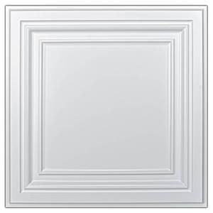 lot 4495 image: Art3d PVC Ceiling Tiles, 2x2 Plastic Sheet in White (24-Pack) - Retail $90