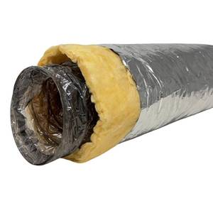 lot 4497 image: F&ampL Insulated Flexible HVAC Air Duct 8 10 12 14 Inch Heavy Duty Flex Ducting for AC Heating Cooling Ventilation Systems, Residential &amp Commercial Use (14 in 25 FT) - Retail $163