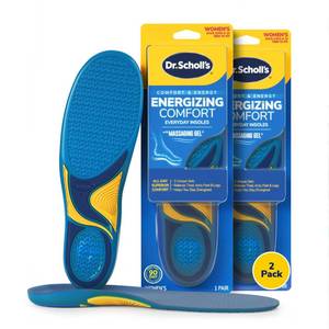lot 4522 image: Dr. Scholls Energizing Comfort Womens Everyday Insoles with Massaging Gel - Clinically Proven, All-Day Energy and Comfort Inserts, Patented Triple Gel Design, Shock Absorbing, Arch Support 2 Pairs - Retail $23