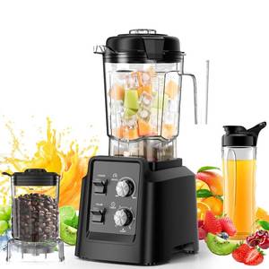 lot 4543 image: Blender with Self-Cleaning & Dry Grinder - 1400W Professional Blender for Smoothies and Ice Crushing, Dishwasher Safe Jar, Includes 27oz Mill for Spices & Coffee, Black - Retail $93