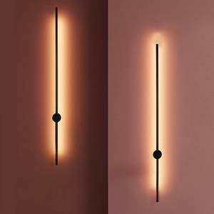 lot 4551 image: Flhonudi 39inch 20W Long Outdoor Modern LED Wall Light Waterproof IP65 Warm White Long Strip Black Sconces Wall Mount Lighting Fixture for Living Room,Garage,Porch, Patio - Retail $57