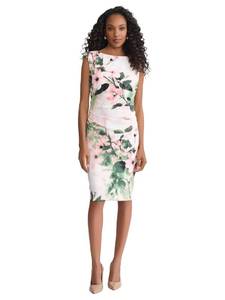lot 4557 image: Kasper Womens Sleeveless Printed Side Pleat Sheath Dress size 12 - Retail $80