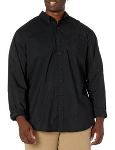 lot 2062 image: Dockers Mens Classic Fit Long Sleeve Signature Comfort Flex Shirt, Black , 3X-Large - Retail $35