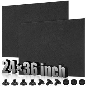 lot 2075 image: Pangda 2 Pack ABS Plastic Sheet 24 x 36 x 116 Black Rigid Thermoplastic Board Dual Sided with Screws Moldable Plastic Panel Thermoform Sheet for DIY Projects Signs Automotive Handcrafts - Retail $45