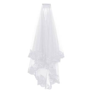 lot 2136 image: jiebor White Lace Veil Bridal Wedding Veils Halloween Veil for Women Brides Wedding Bridal Shower&nbsp