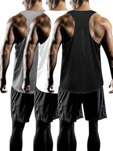lot 2154 image: Tank Tops Men Y-Back Muscle 3 Pack Dry Fit Sleeveless Workout Tank Tops for Men Mesh Material Running Gym (US, Alpha, Small, Regular, Regular, BlackWhiteGray) - Retail $20
