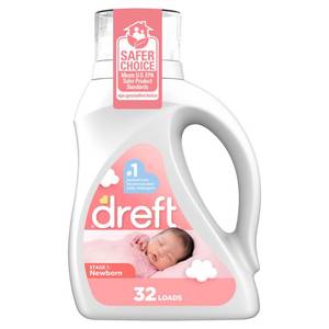 lot 2169 image: Dreft Original Stage 1 Newborn Hypoallergenic HE Liquid Laundry Detergent for Sensitive Skin, Dermatologist Tested&nbsp