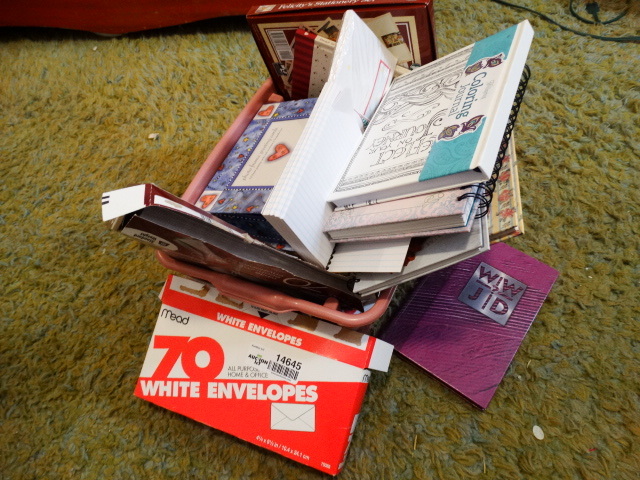 lot 14645 image: Lot of envelopes, journels, planners.