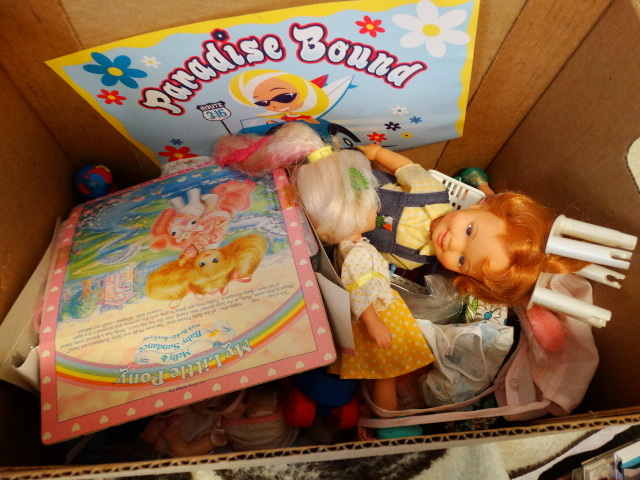 lot 14649 image: Lot of dolls, doll accsories, my little pony doll clothes.