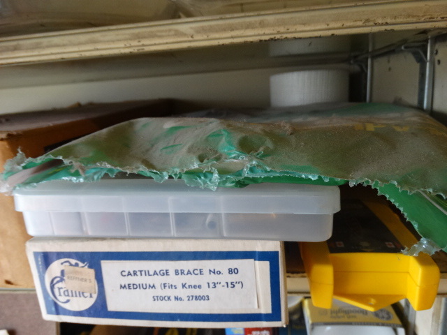 lot 14821 image: Lot with painters tape, leveler, electrical items, etc.
