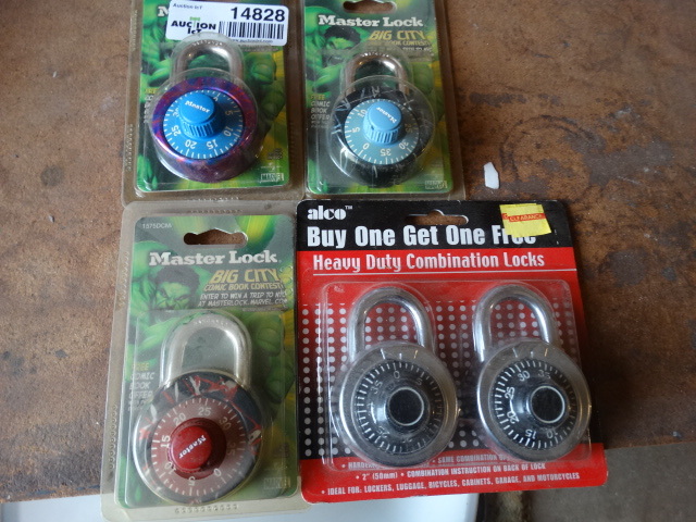 lot 14828 image: Lot of new combonation locks.
