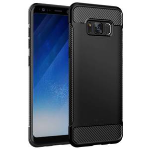 lot 1001 image: JETech Slim Fit Case for Samsung Galaxy S8, Thin Phone Cover with Shock-Absorption and Carbon Fiber Design (Black)&nbsp