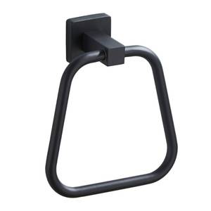 lot 1009 image: Matte Black Towel Ring for Bathroom, Kitchen Bath Towel Holder Hangers Wall Mount Heavy Duty Stainless Steel