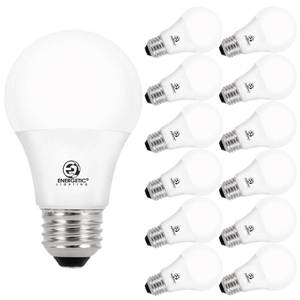 lot 1022 image: Energetic A19 LED Bulb 60W Equivalent Soft White, 2700K LED Light Bulbs, E26 Standard Base, 8W 760LM, Non-Dimmable, ETL Listed, 12 Pack&nbsp