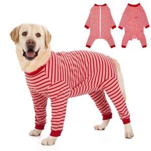 lot 1026 image: Yeapeeto Dog Onesie Surgery Recovery Suit for Large Medium Bodysuit Dogs Pajamas PJS Full Body for Shedding, Prevent Licking, Wound Protection, Cone Alternative (Red Pink, 4X-Large (Pack of 1)) - Retail $30