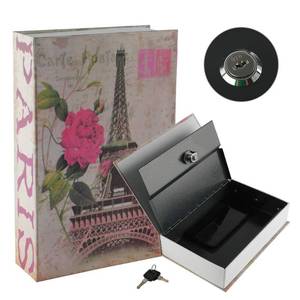 lot 1033 image: KYODOLED Diversion Book Safe with Key Lock, Secret Safe Metal Lock Box,Money Storage Collection Box,9.5 x 6.1 x 2.2 Paris Large&nbsp
