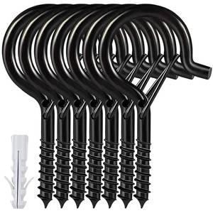 lot 1037 image: Etoolia 12 Pcs Ceiling Q Hanger Hooks for Hanging Plants with Safety Buckle - 2.2inches Plant Hooks Heavy Duty,Hanging Hooks for Cups,Lights and Utensils - Screw in Hooks for Indoor and Outdoor&nbsp
