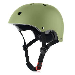 lot 1058 image: Kids Bike Helmet, Adjustable and Multi-Sport, from Toddler to Youth, 3 Sizes (Olive) - Retail $35