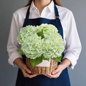 lot 1063 image: XYLENCO 4Pcs 20 Real Touch Artificial Hydrangea Flowers Faux Latex Hydrangeas for Wedding Bouquets, Centerpieces, Home Decor, Indoor &amp Outdoor Use&nbsp