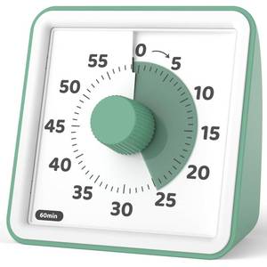 lot 1075 image: LIORQUE Visual Timer for Kids, 60-Minute Countdown Timers for Classroom Office Kitchen with Silent Operation, Kids Timer for Teaching (Batteries Included)&nbsp
