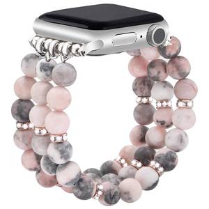 lot 1077 image: JR.DM Natural Stone Beaded-Bands Women Compatible with Apple Watch Series 11 10 9 8 7 6 5 4 SE 3 2 1 Ultra Fashion Stretch Handmade Bracelet Boho Elastic Strap for iWatch 42mm(S321) 44454649mm&nbsp