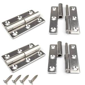 lot 1090 image: 4Pcs 3 Lift Off Door Hinges, Heavy Duty Window Detachable Hinge 304 Stainless Steel for Internal External Doors