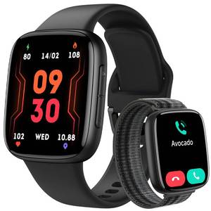 Smart Watch for Men/Women, Answer/Make Call, 1.85" AMOLED Always-On Display Screen Smartwatch for iPhone & Android, 3ATM Waterproof Fitness Tracker with Heart Rate/Sleep/SpO2 Monitor, 120+ Sport Modes - Retail: $60