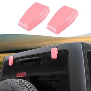 lot 1111 image: SQQP Rear Tail Window Hinge Decorative Cover Trim Compatible with 2007-2018 Jeep Wrangler JK JKU Exterior Accessories (Pink)&nbsp