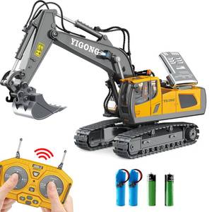 lot 1119 image: Dwi Dowellin Remote Control Excavator Toys for Boys,Construction Rc Excavators for Kids Age 4-7 8 9 10 Year Old,Ideal Toys,Batteries Included - Retail $36