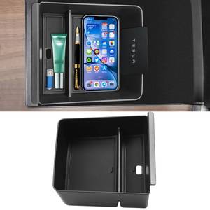 lot 1131 image: Jaronx Compatible with 2026 2025 2024 2023 2022 2021 Tesla Model XModel S Console Organizer,Center Console Storage Upgraded SX PlaidLong Range, Armrest Organizer Tray Accessories - Retail $20