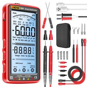 ANENG Digital Multimeter Tester Auto-Ranging TRMS 6000 Counts Voltmeter Smart Rechargeable Meter Measures AC/DC Current,NCV,Voltage,Ohm,Amp,Resistance,Diodes,Countinuity,Capacitance,Temperature - Retail: $40